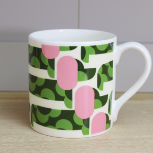 Orla Kiely Dog Show Pink/Green Mug 350ml 